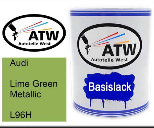 Audi, Lime Green Metallic, L96H: 1L Lackdose, von ATW Autoteile West.